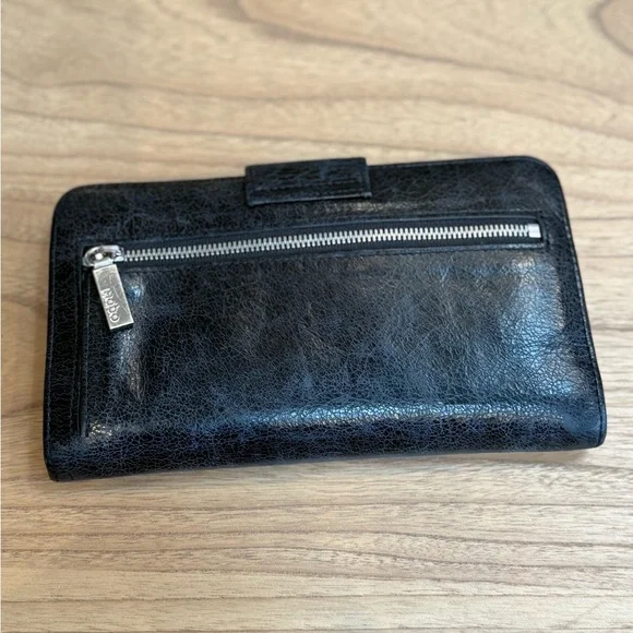 Hobo Women's Vintage Black Leather Wallet/Card Holder/Wristlet - Picture 4 of 6